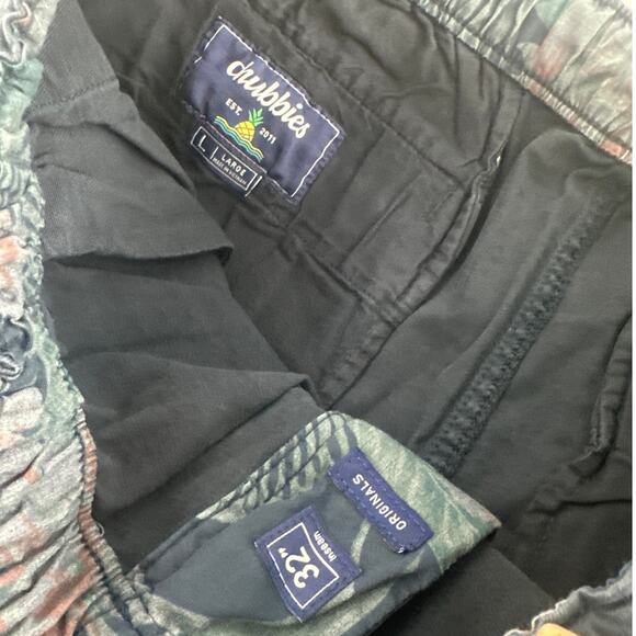 Chubbies Navy The Classic Blues 32" Original Stretch Twill Pants Size L - Picture 8 of 11